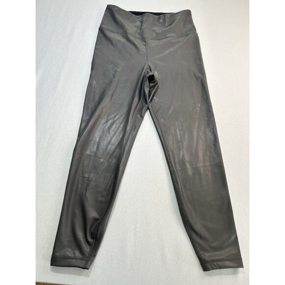Yogalicious Faux Leather‎ Lady Love Ankle Tight Yoga Leggings Womens L Pavement - Picture 3 of 8